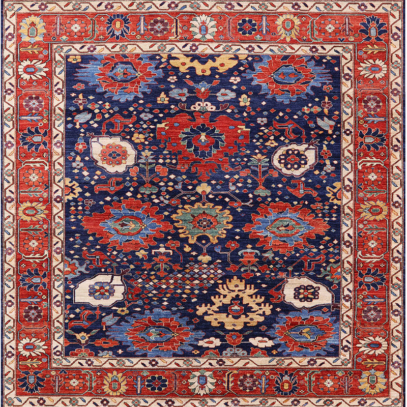 Tapis marocain tissé à la machine, Carré 3 pi