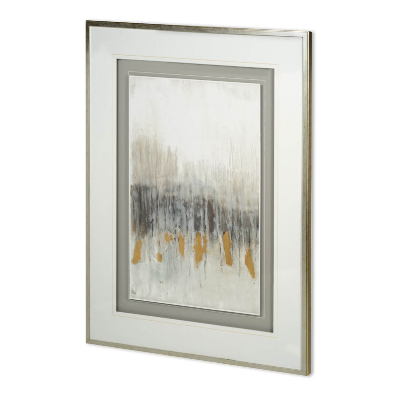 «Custom Neutral Wave II» par Jennifer Goldberger, reproduction d'art encadrée à la main, Custom Neutral Wave I