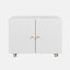 Support d'imprimante en métal blanc avec rangement Tables d'imprimante mobiles pour petits espaces avec porte-classeur réglable sur roulettes pour bureau à domicile.-22238662