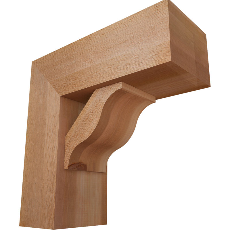 Support Funston Block avec support décalé, 20 po x 20 po, Cèdre rouge occidental de l 8 po (scié brut)