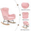 Chaise berçante, fauteuil oscillant rembourré Teddy-549108049