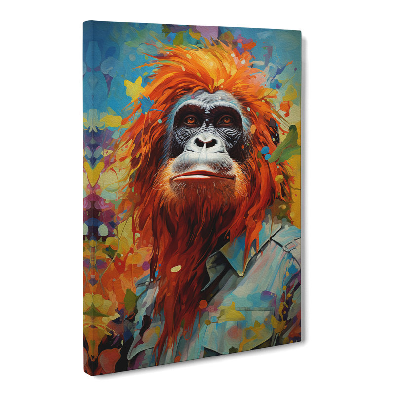 Orangutan Dadaism - Wrapped Canvas, 50cm H x 35cm W x 3cm D