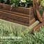 Lit de jardin surélevé à 2 niveaux, pot à fleurs en bois de 25 po x 21 po pour les légumes, les fleurs, les herbes, trois boîtes classées par couleur, roue de chaque côté, auto-vidange pour garder le sol frais, sapin