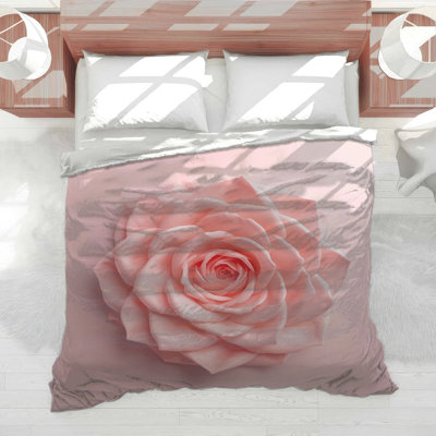 Grand édredon rose rose