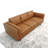 Chase Mid Century Modern Genuine Leather Sofa