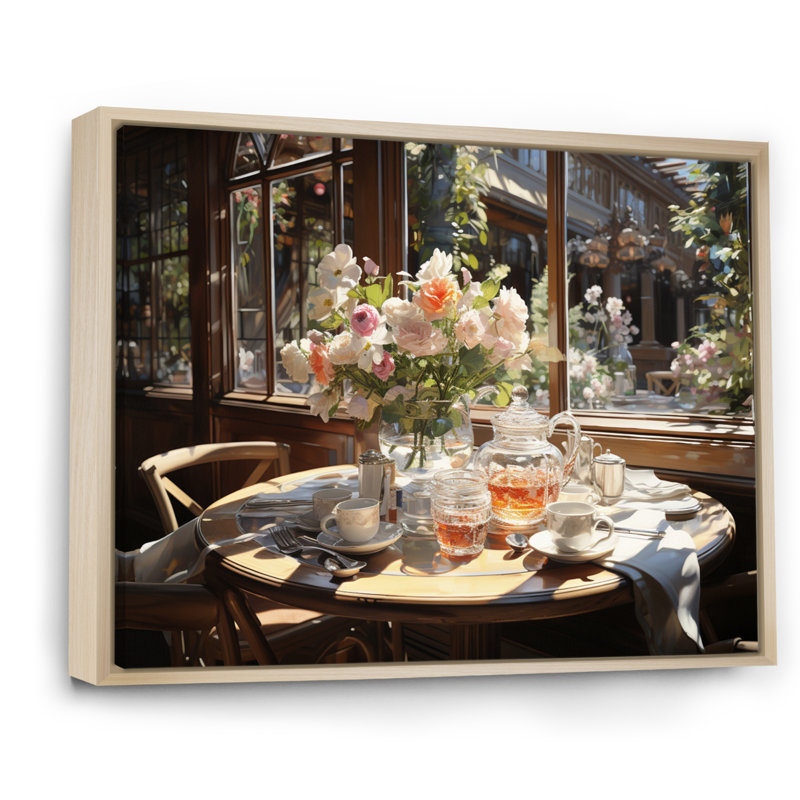 «Country clubs af après-midi», reproduction d'art sur toile encadrée, H 12 po x l 20 po, Cadre flottant brun
