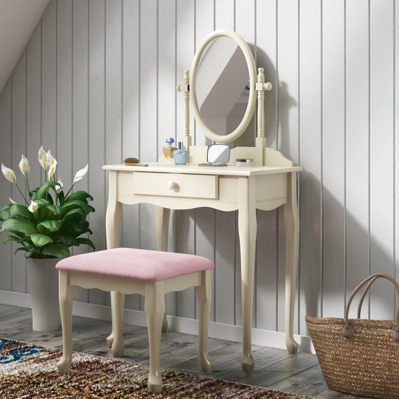 Ensemble de coiffeuse avec miroir Bayly