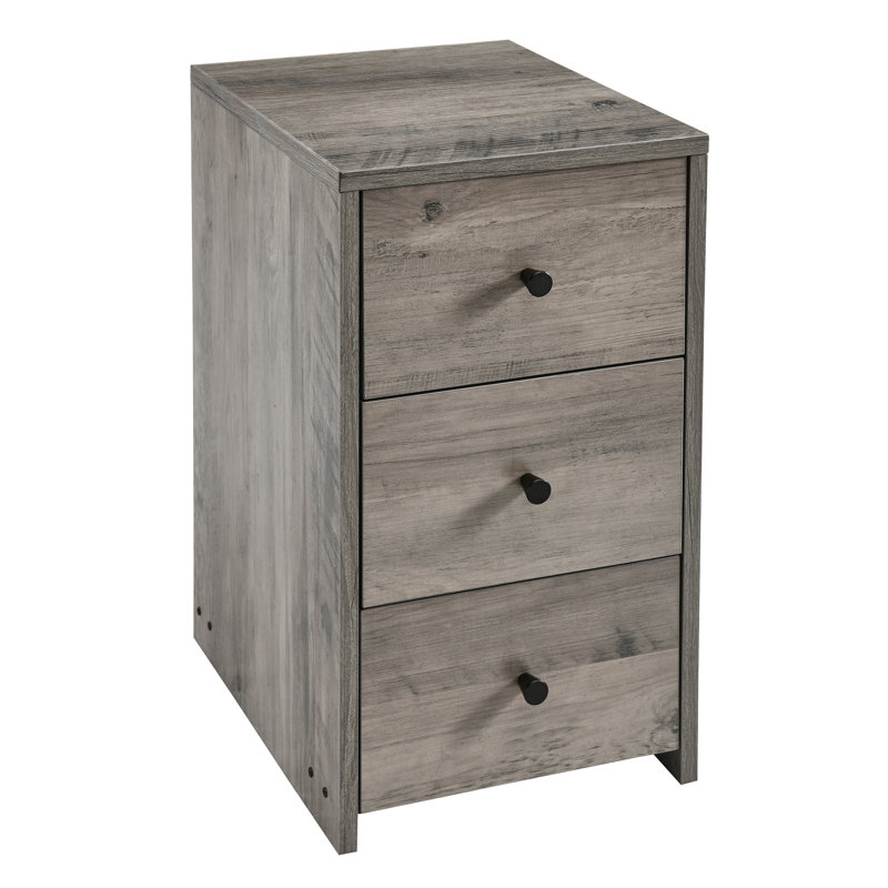 Gaye 30cm Wide 3 -Drawer File Cabinet, Ivory Gray