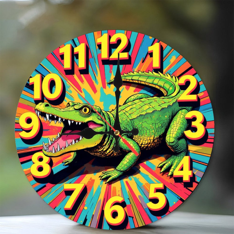 Horloge alligator colorée