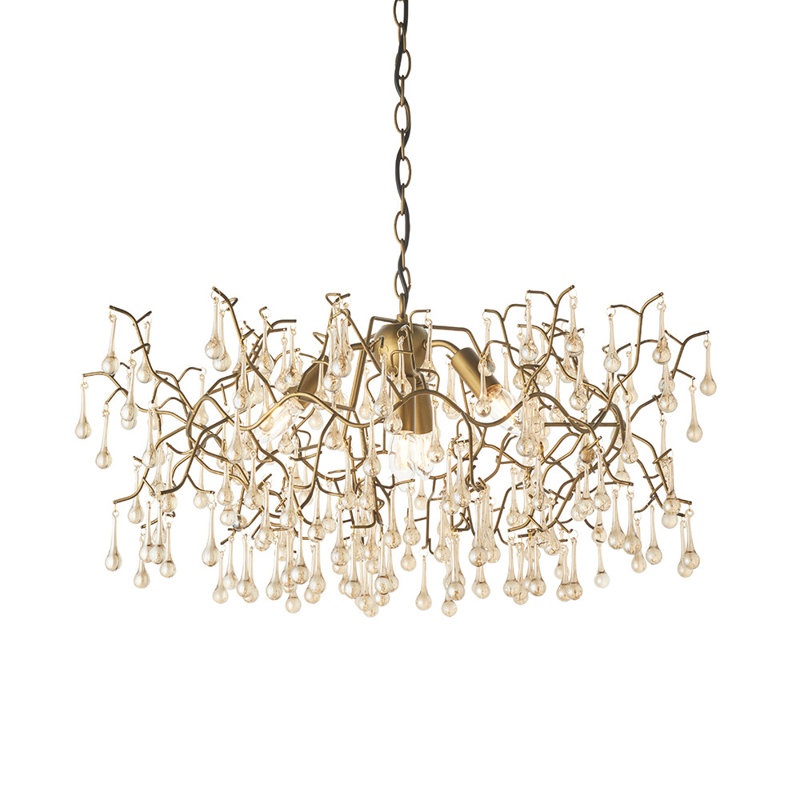 Christin 4 - Light Unique/Statement Chandelier, Aged Gold