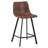 Latitude Run Modern Faux Leather Bar & Counter Stool – Armless PU Seat with Footrest, Iron Legs – Side Chair for Kitchen Island, Home Bar, Pub, Cafe, Dining Room-1033383109