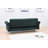 Twin 85'' Velvet Futon And Mattress-1941584129