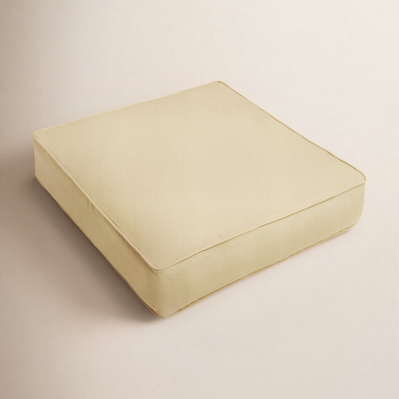Coussin de siège d'extérieur Sunbrella, H 5 po x l 25 po x P 25 po, Tissage uni argent coulé Sunbrella®