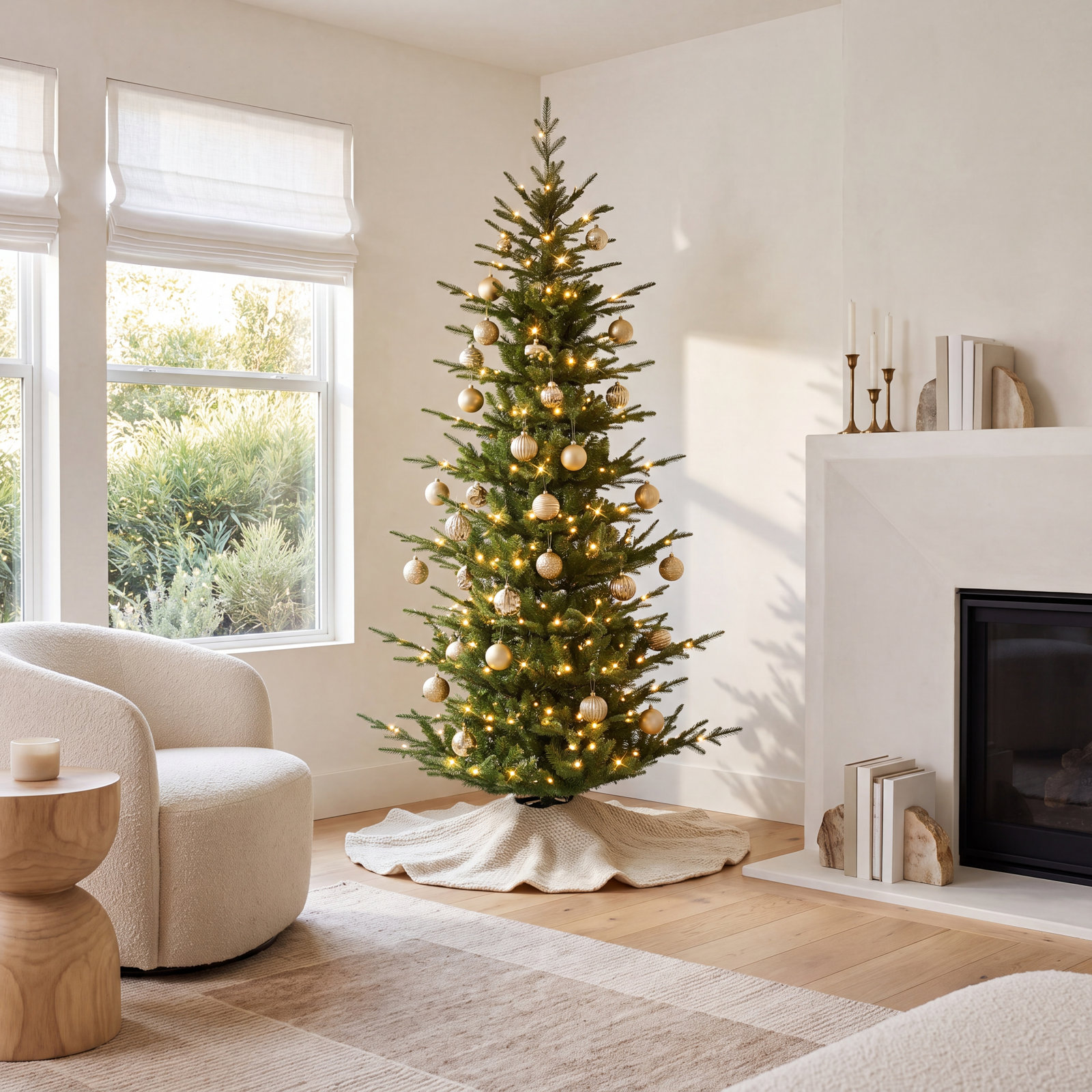 Slim 7.5' Pre-Lit Spruce Tree