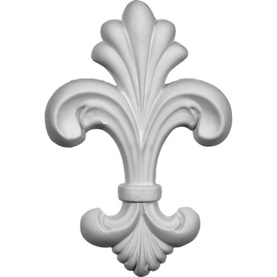 Grandes fleurs H 6 po x l 4 po x P 5/8 po Fleur-de-lis