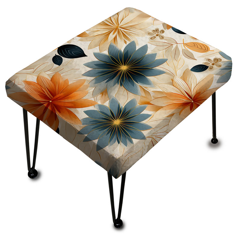 Earthy Mandala Ii Boho Pattern - Floral Rectangle Ottoman