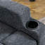 Fauteuil inclinable manuel de massage l 33,07 po Dartee avec fonction de chauffage et deux porte-gobelets - Siège de cinéma maison en microfibre-105009607