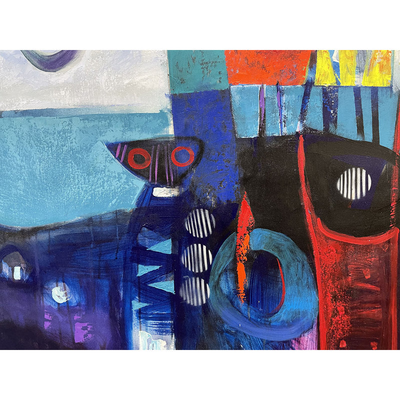Comunidad, estampe numérique limitée sur toile par Claudio Chunga, 48 x 48