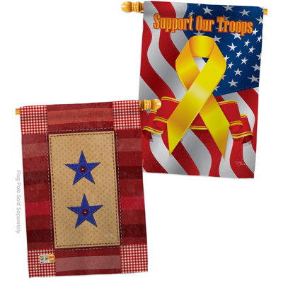 Double Sided 40'' H x 28'' W Polyester Independence Day House Flag