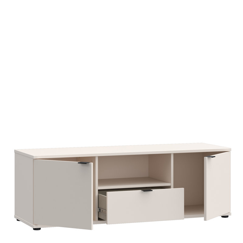 Ganymede Wide TV Unit with Open Shelf, Drawer & 2 Doors, Sand