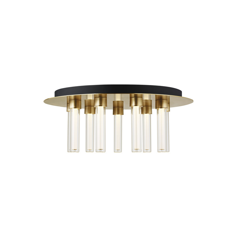 Kola 9 - Light LED Flush Mount, Natural Brass