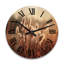 Horloge murale en bois massif Hima-1033111747