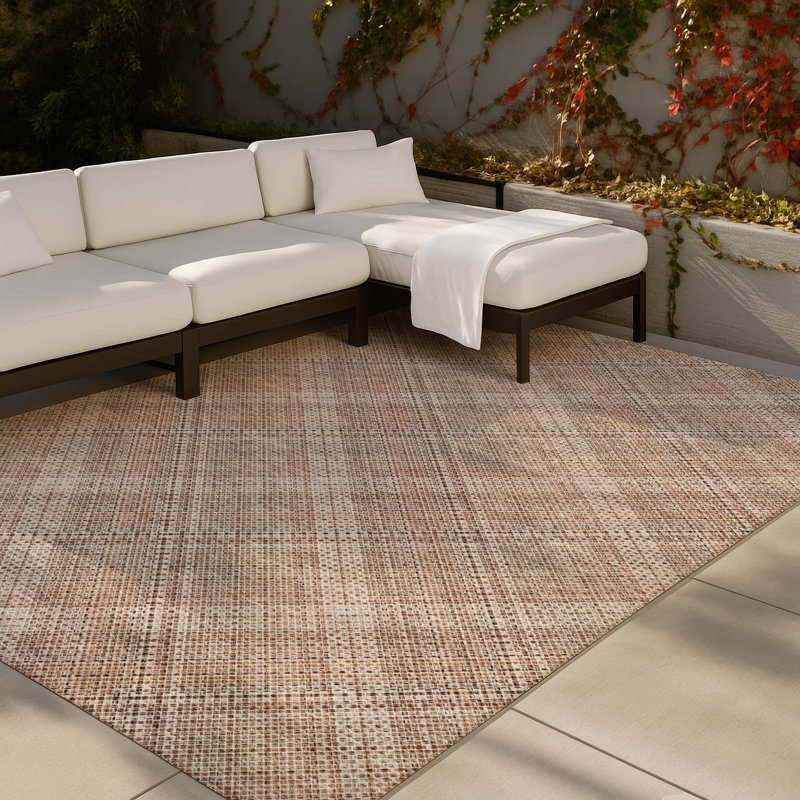 Tapis intérieur / extérieur lavable à la machine Chantille ACN2884, Paprika, 8 pi x 10 pi
