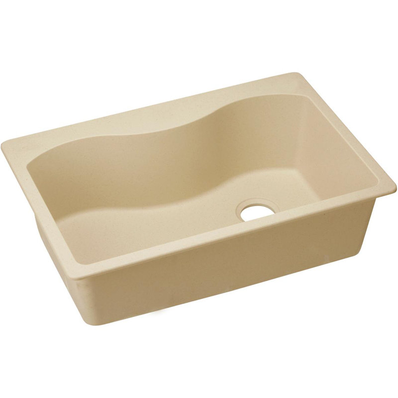 Évier De Cuisine Encastré De 33 Po X 22 Po Quartz Classic, Le sable