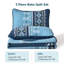 Ensemble de courtepointe 3 pièces Bohème légère avec taies d'oreiller, ensemble de literie à géométrie douce pour toutes les saisons-122272447-122272457