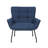 Fabric Accent Chair with Powder Coated Steel Legs-1674419257