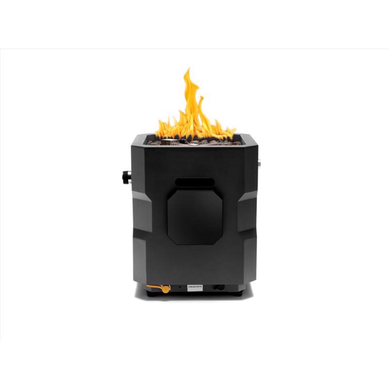 Tailgater II 15.25 in. W Steel Outdoor Square Propane Fire Pit with Sound System