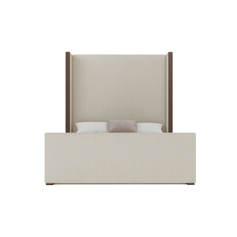 Irenne Luxe Footboard High Bed, Boucle Off White, King