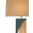 Half Moon Floor Lamp with Nightlight Feature, Etruscan Linen Shade, 4-Way Rotary Switch, LED Compatible, Modern Mid-Century Design-2088971560