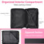 Ensembles de bagages 3 pièces, valises rigides durables en ABS rigide avec roues pivotantes doubles 20/24/28 pouces