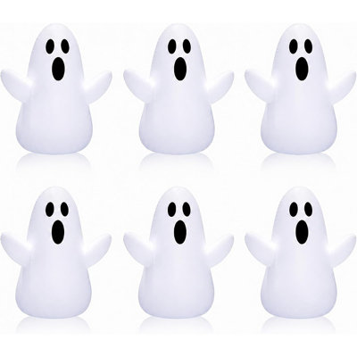 Halloween Inflatable Beach Balls, Pumpkin and Ghost Pool Floats, Festive Jack-O'-Lantern Party Decorations for Pool, Beach, Yard, Garden, Lawn and Summer Celebrations