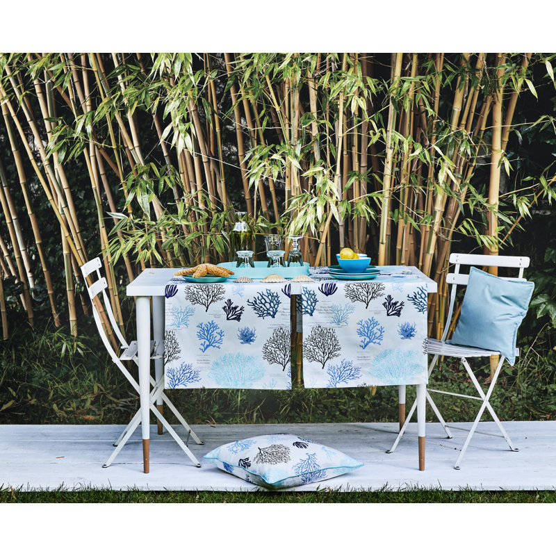Summer Garden Tablecloth, 140cm W x 250cm L, Red