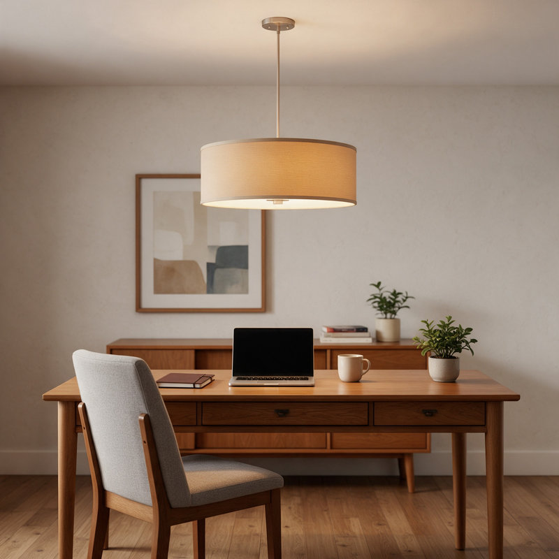 Luminaire suspendu d'intérieur semi-encastré en nickel brossé à 5 lumières Calare