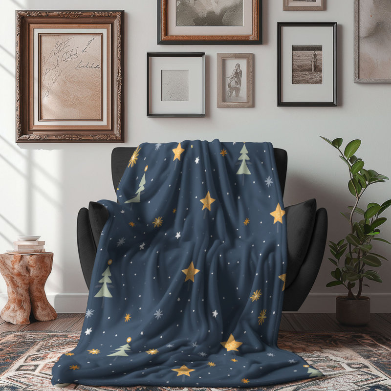 Starry Horizon - couverture de qualité supérieure 1 pièce, Lit simple