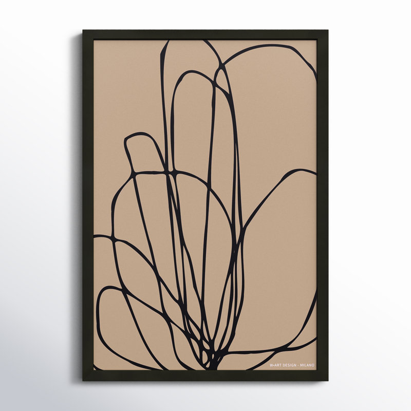 Tracings 3 Print by Romina Gadler, Black Framed Canvas, 30" H x 21" W x 1.25" D