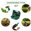 Ensemble de 5 mini outils de jardinage et boîte de transport, trousse d'outils de jardinage fourre-tout