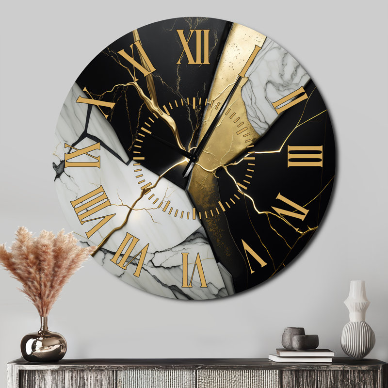 Horloge murale abstraite Geode, Surdimensionné