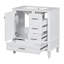 Ensemble de meuble-lavabo moderne avec ensemble lavabo 30 po, meuble-lavabo moderne avec porte à fermeture douce et 3 tiroirs, structure en bois massif (blanc)-121615426