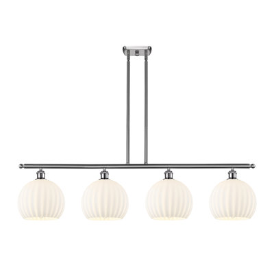 Luminaire suspendu pour îlot suspendu 4 lumières blanc vénitien Ballston