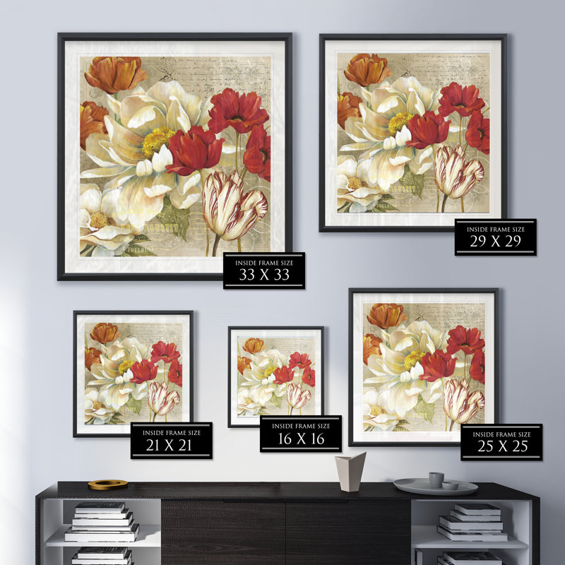 Jardin II - reproduction de cadre photo, H 26,5 po x l 26,5 po x P 1,5 po