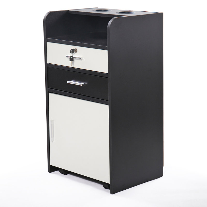 Mcraney Storage Drawer, White/Black