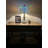 Hafiz Tiffany Table Lamp Blue Stained Glass Dragonfly Zinc Alloy Base 19"H*12"W