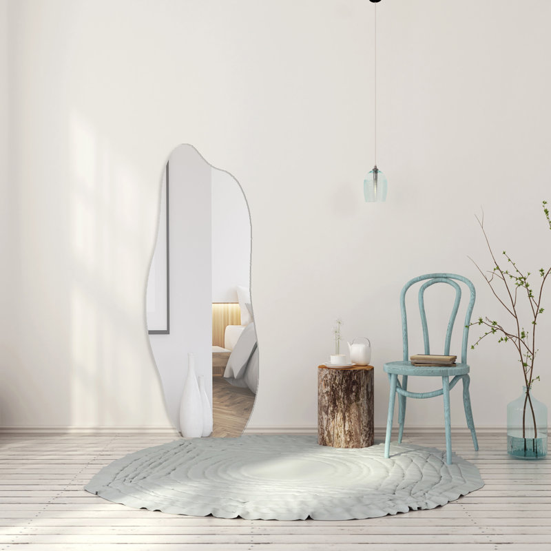 Miroir d'appoint sans cadre Bik, Blanc, H 55 po x l 24 po