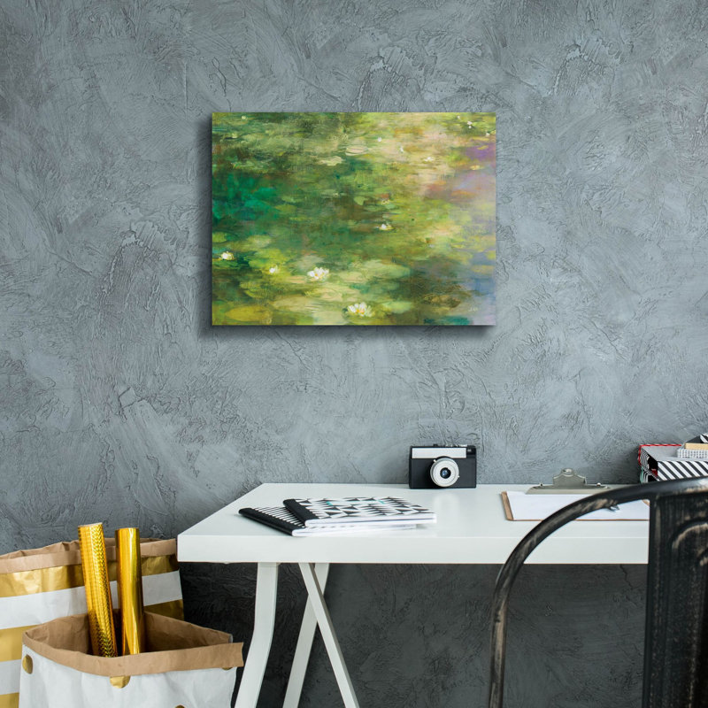 «Lakeside Reverie» par Julia Purinton, art mural sur toile, H 12 po x l 16 po x P 0,75 po