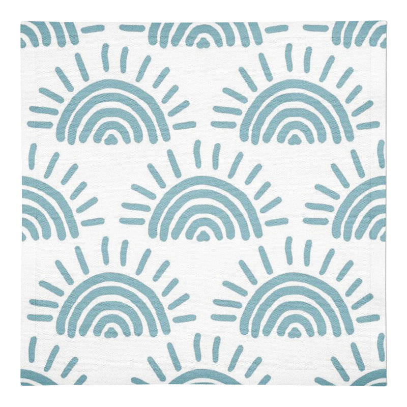 No Pattern Rectangle Napkin, Blue