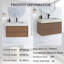Meuble-lavabo flottant rayé 36 po avec lavabo 36 po